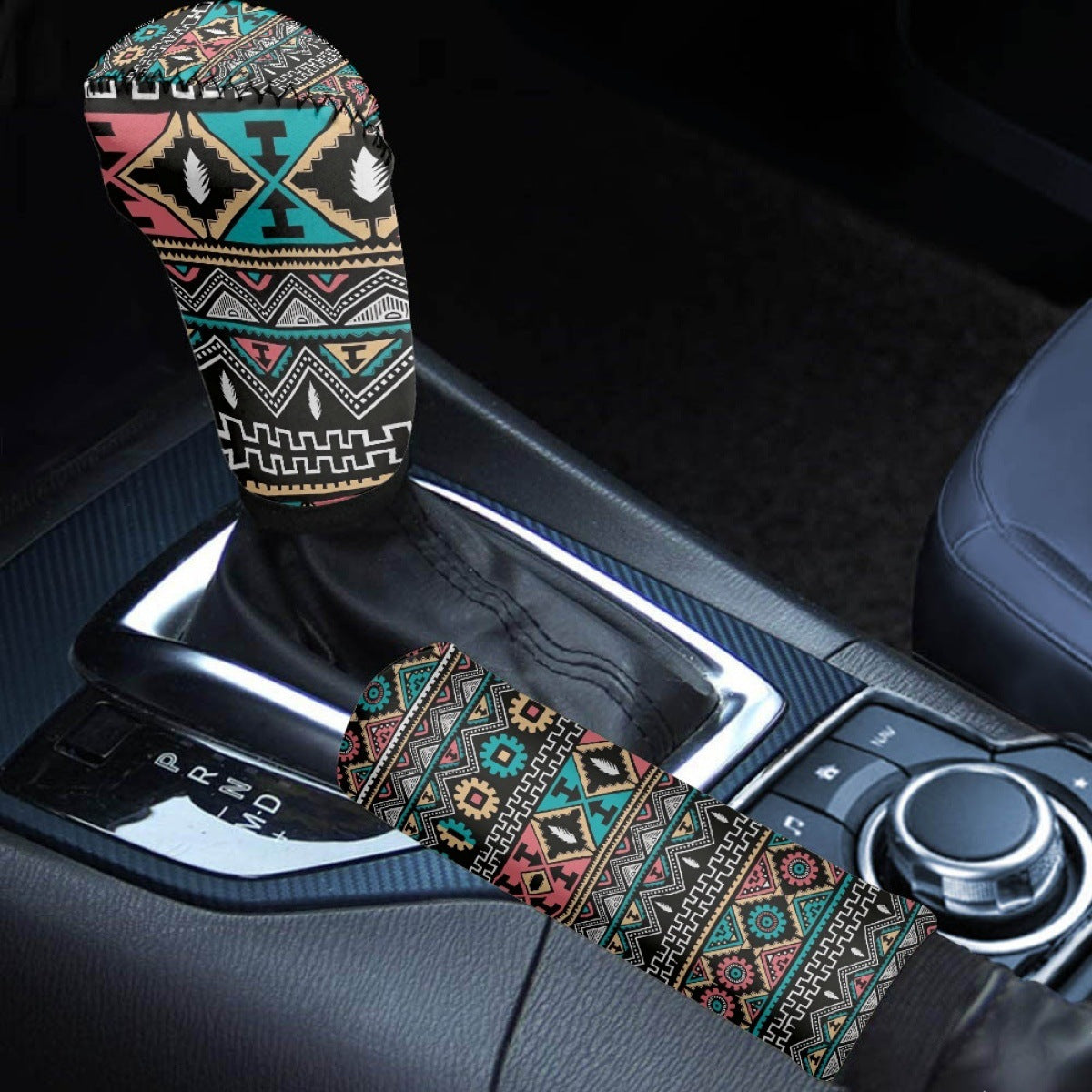 Wholesale Polyester Aztec Car Gear Lever Cover